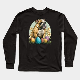 Easter Bulldog Long Sleeve T-Shirt